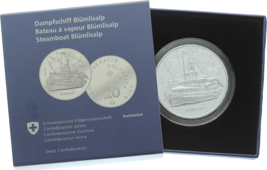 20 Franken 2019 Dampfschiff Blümlisalp - PP